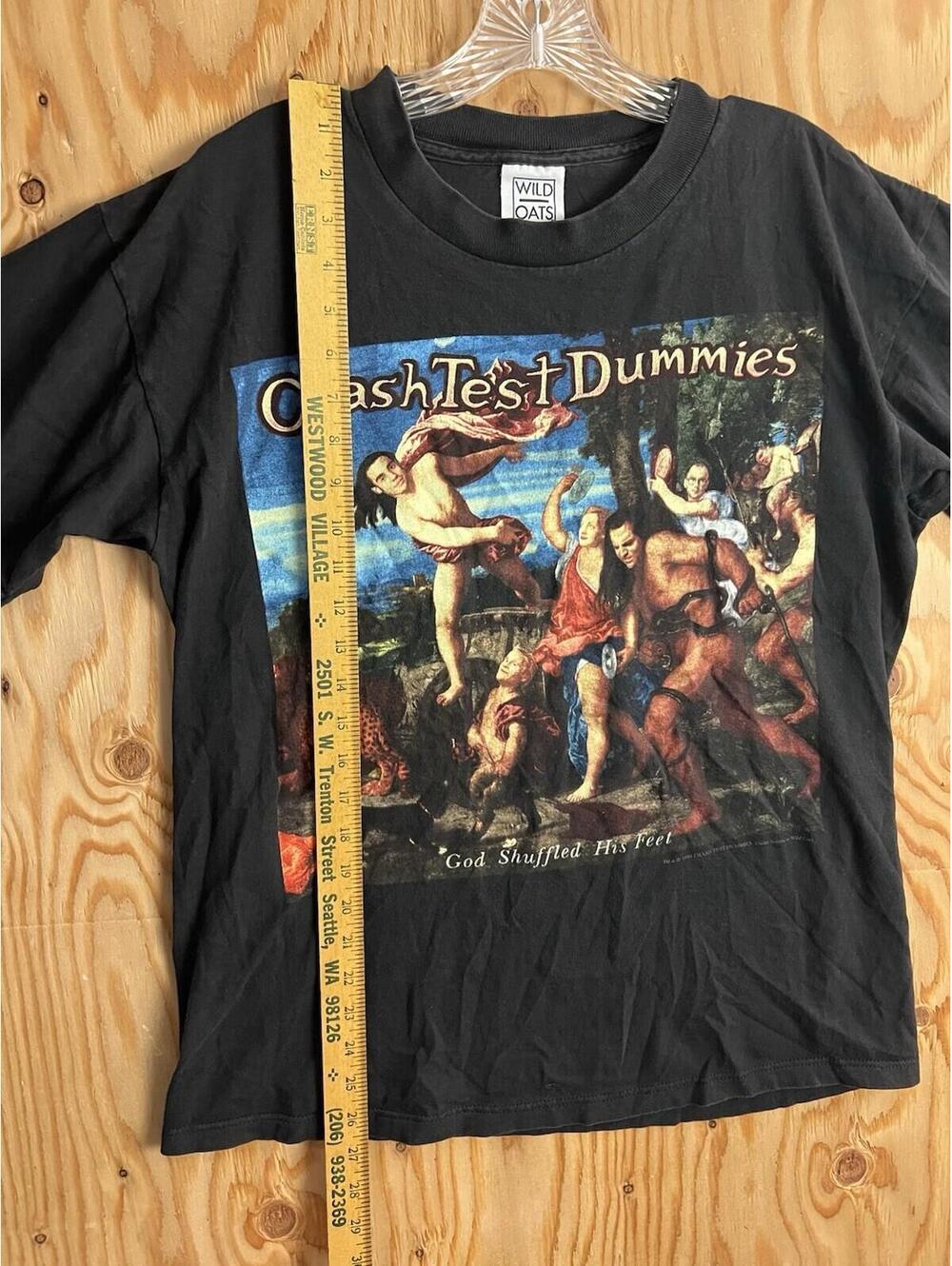 RARE VTG 1994 Crash Test Dummies God Shuffled His Feet Album Promo Tee Mens L - Picture 8 of 9